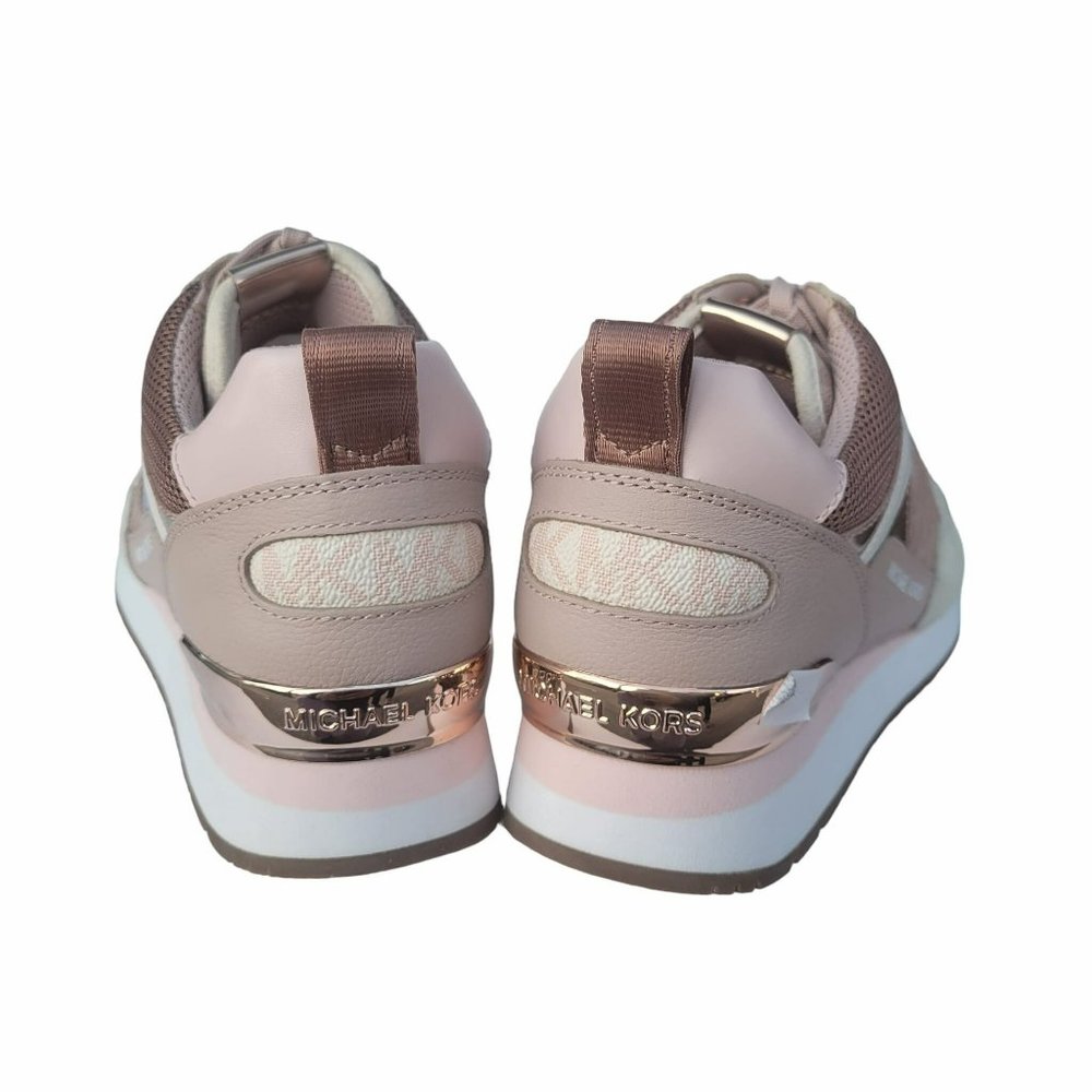 ✨NEW 6.5 Womens shoes Michael Kors Wilma Trainer Sneakers Pink Suede 49TOWIFS1S✨ - Picture 6 of 11